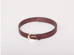 Ceinture cuir lisse boucle argentée ou dorée