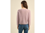 Pull col rond à détails tricotés