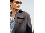 Manteau court en drap de laine