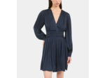 Robe Courte Tissu Crinckle Bleu Marine dark navy