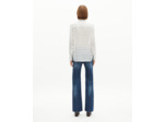 Chemise avec volants en soie blanche white