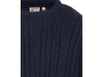 Pull col rond en maille torsadée