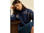 Pull à broderies fantaisies