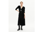 Robe longue en velours noire black