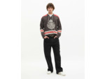 Sweat manches longues avec print devant black washed