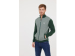 Gilet zippé maille piquée et badge poitrine