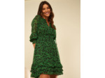 Robe courte à col rond imprimée