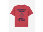 T-shirt manches courtes avec print devant red / burgundy