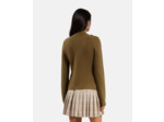 Cardigan details brandebourg kaki