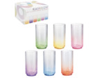 RAINBOW 6 verres à orangeade 50cl teinté