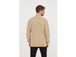 Gilet boutonné col montant en maille fantaisie épaisse et structurée