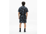 Short motif petites fleurs black blue