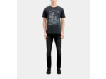 T-Shirt Manches Courtes Avec Print Skull And Roses black washed