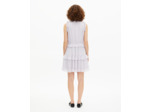 Robe courte avec volants lilas violet