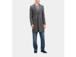 Manteau Classique 3 Boutons Sous Col Cuir grey