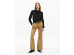 Pantalon evase beige