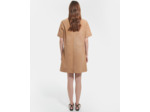 Robe Rosalia Beige en cuir