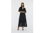 Robe longues manches chauve souris tissu plumeris lurex argenté