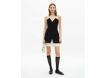 Robe courte bustier boutonnee devant black