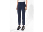 Pantalon droit rayures bleues foncees
