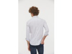 Chemise allover poches et découpes poitrine, détails piping