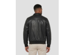 Blouson col montant, cuir d'agneau