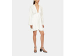 Robe Courte Blanche Jacquard Baroque white