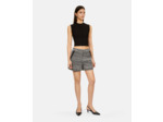 Short En Tweed Detail Galon black white