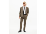 Pantalon de costume droit à rayures marron brown