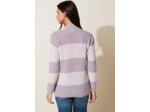 Pull rayé en mohair et alpaga