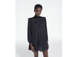 Robe Courte Manches Longues Col Smock black