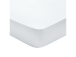 Drap housse Partition Satin de coton Coloris Blanc