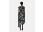 Robe Longue Avec Imprimé Fleuri black white