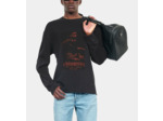 Sweatshirt Avec Sérigraphie Noir black washed