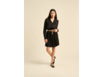 Robe courte chemise à manches longues