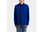 Blouson Type Surchemise Bleu En Laine Mélangée royal blue - dark navy