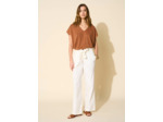Pantalon taille haute ceinturé