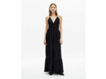Robe plissee a lacage black