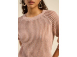 Pull léger à manches 3/4 et maille ajourée