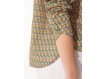 Chemise rose / moutarde