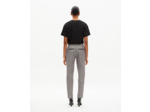 Pantalon tailleur ajusté en pied de poule noir et blanc black grey