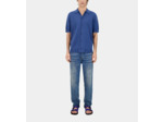 Chemise Bleue Manches Courtes En Maille middle navy