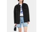 Blouson Type Surchemise Noir En Laine Mélangée Avec Studs black