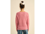 Pull à col V en mohairs et Alpaga