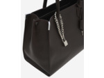 Sac cabas ming l en cuir grainé marron brown