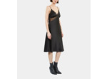 Robe nuisette courte noire en soie black