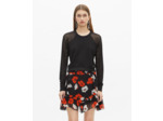 Jupe courte imprimé fleuri noire black