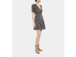 Robe Courte Imprimée Avec Boutonnage black / pink