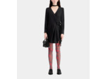 Robe Portefeuille Courte Noire En Crêpe black