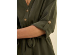 Robe courte ceinturée manches 3/4